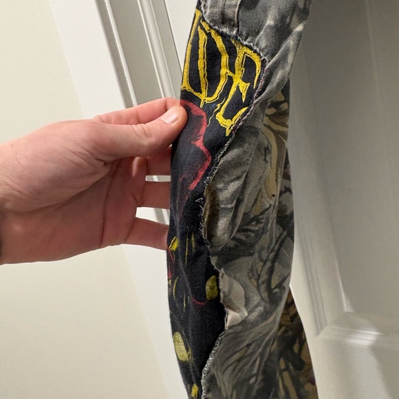 Custom Harley-Davidson Men’s Camo Graphic Work Pants - Green/Brown one of one - Picture 5 of 9